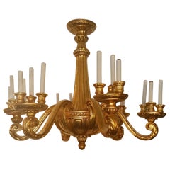 Hand-Carved 19th Century Chandelier