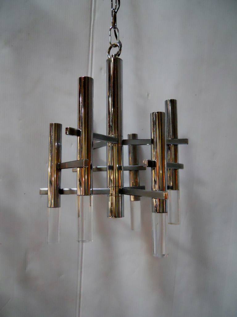 Pair of Small Sciolari Chandeliers