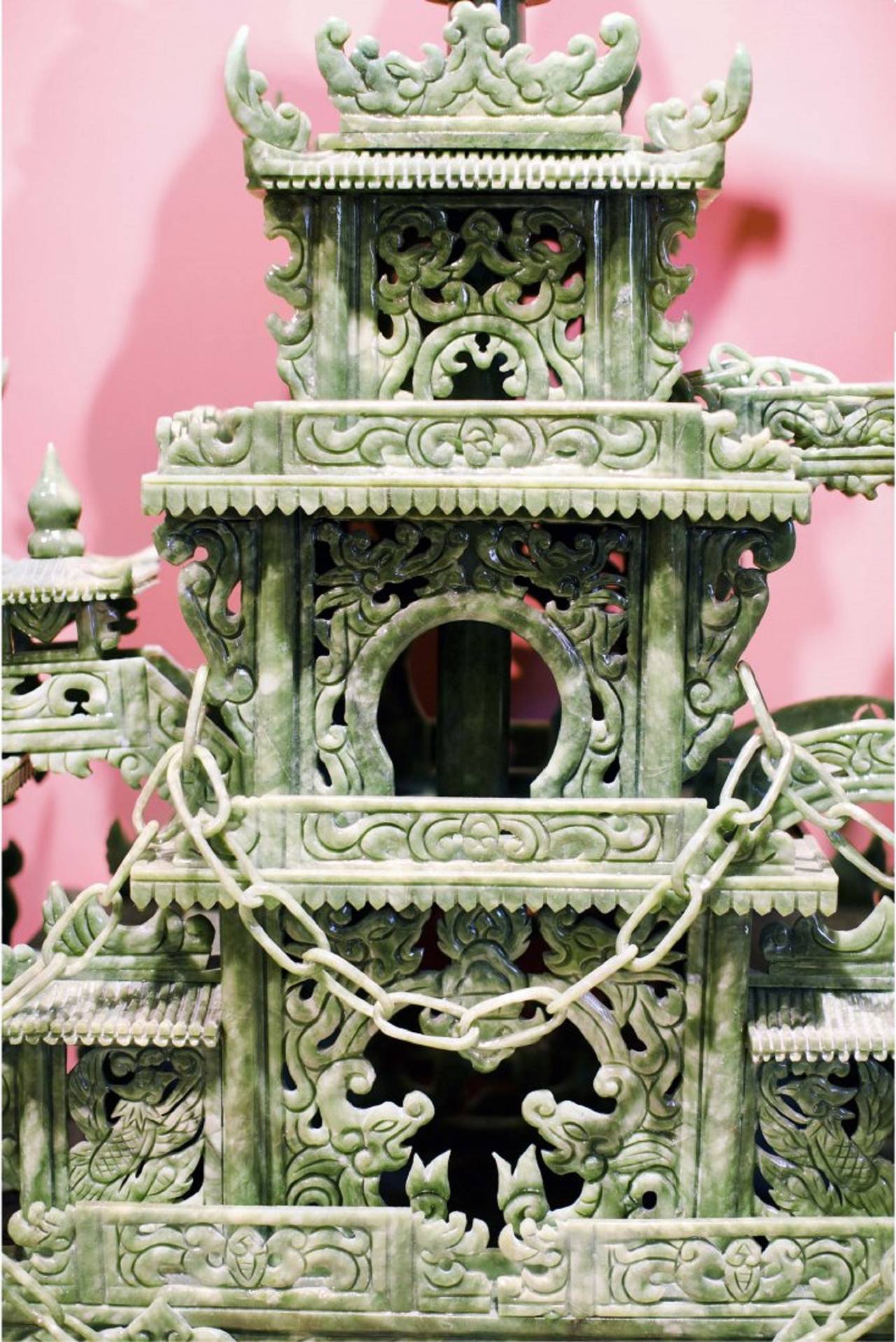Chinesisches geschnitztes Serpentinen-D Drachenschiff 3