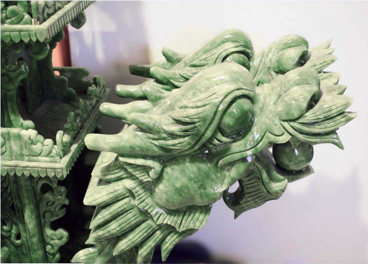 Chinesisches geschnitztes Serpentinen-D Drachenschiff 4