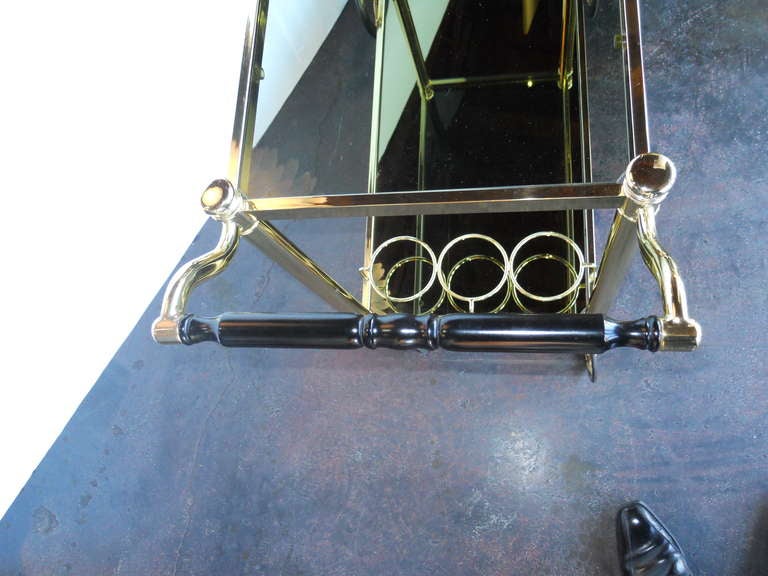 Chic Vintage Bar Cart In Good Condition In Los Angeles, CA