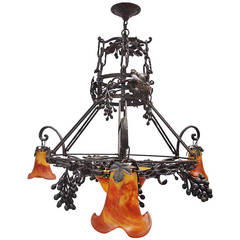Art Nouveau Terre d
Art de France Chandelier