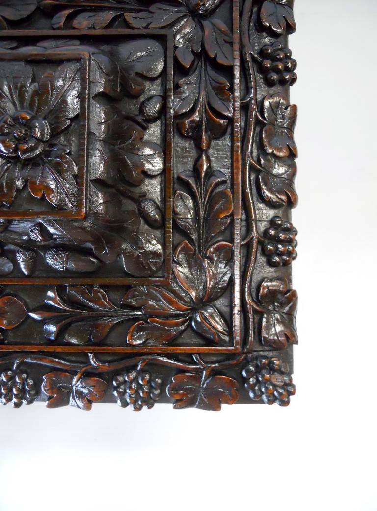 British Beautiful European Oak Handcarved Wooden Box
