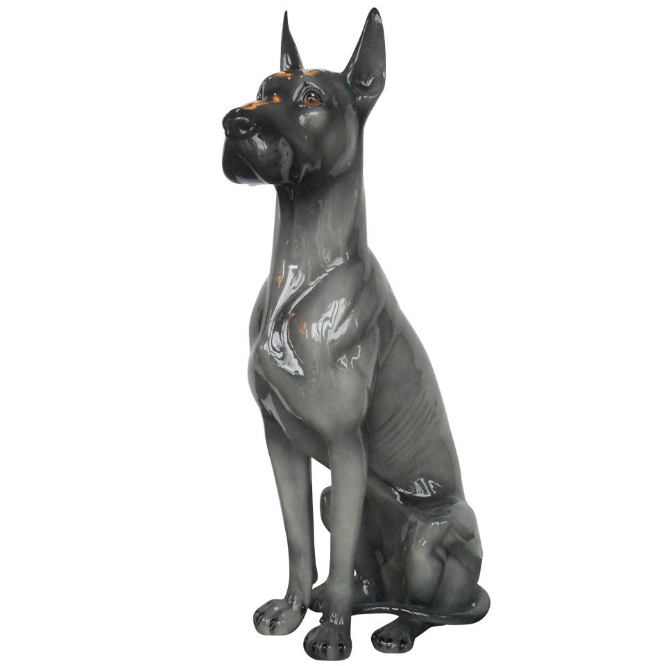 Elegant Set of 2 Grey Great Danes