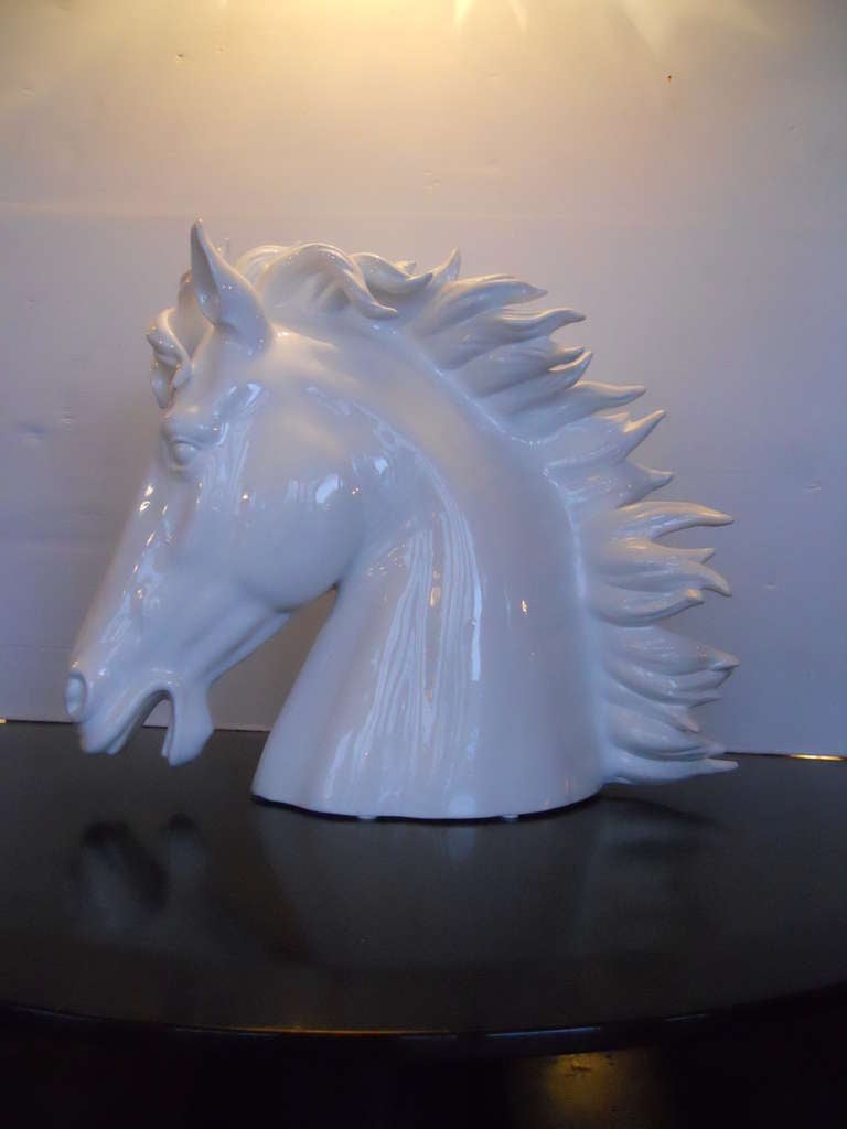 Massive Ceramic Horse. Handmade in Italy