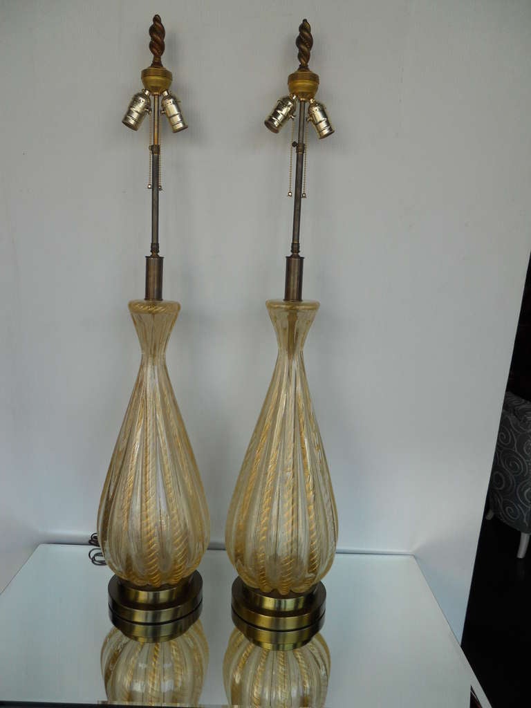 Glamorous Pair of Murano Table Lamps
the height is adjustable