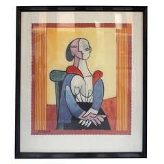 Vintage Monumental Picasso Print on Scarf