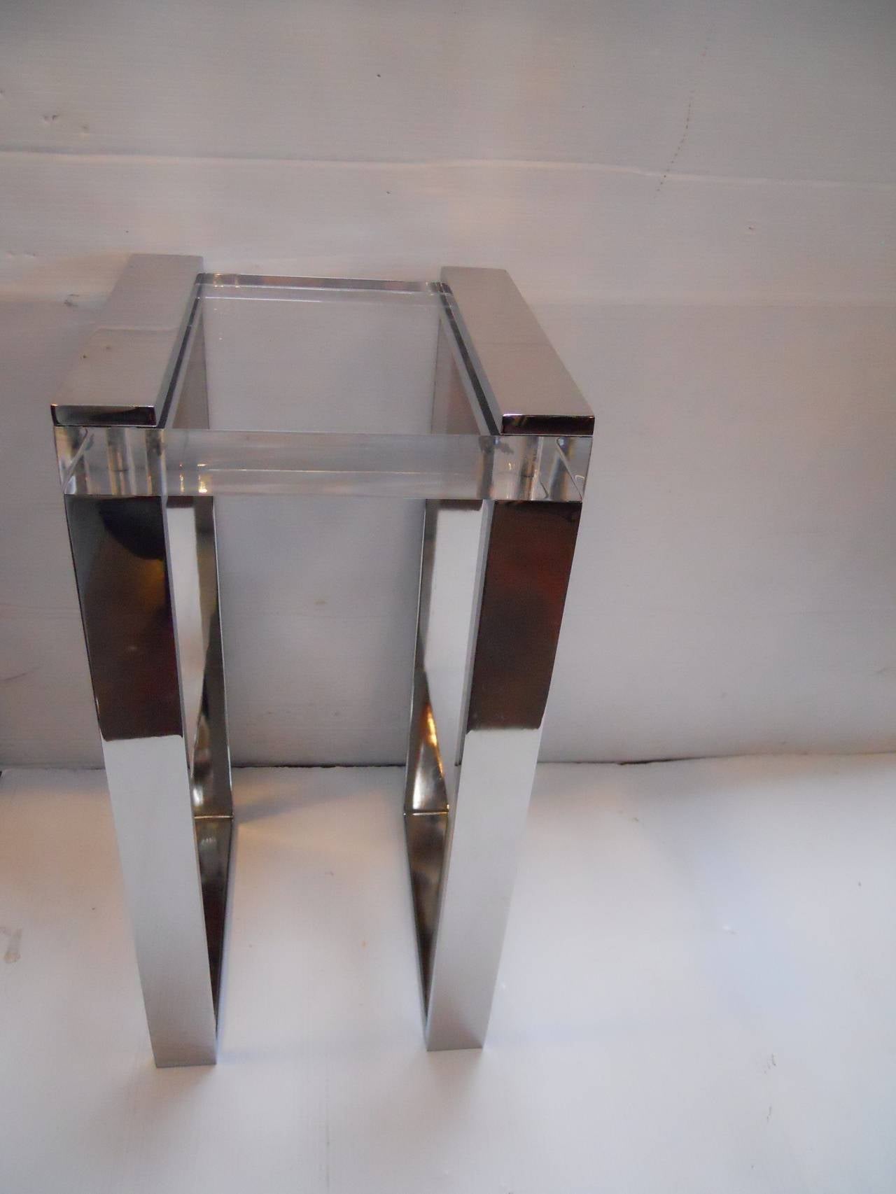 Chic Pair of Charles Hollis Jones Side Tables In Excellent Condition In Los Angeles, CA
