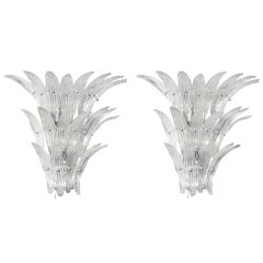 Pair of Vintage  Murano Glass Sconces