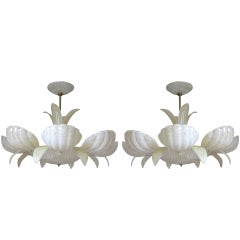 Barovier and Toso Murano Glass "Shells" Chandelier