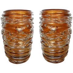 Beautiful Pair of Murano Vases