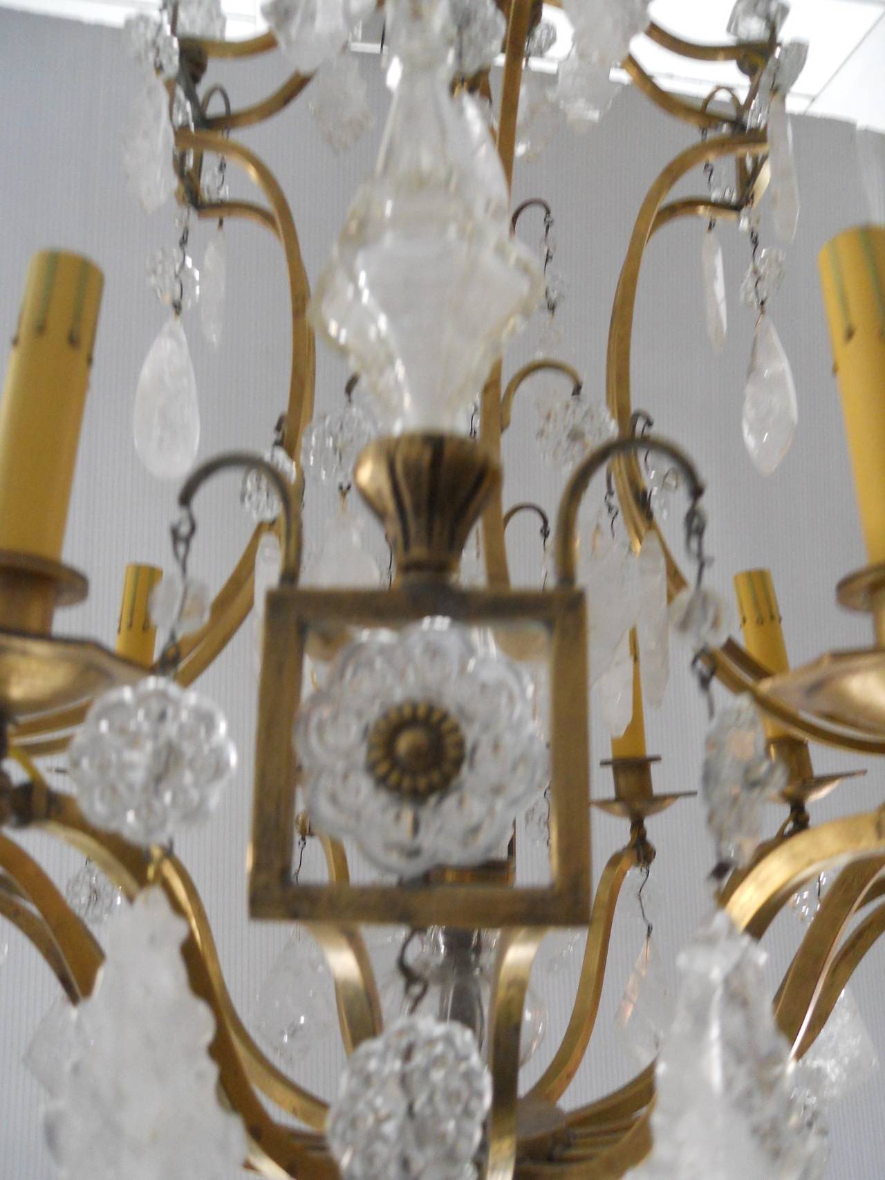 Late 19th Century Beautiful French Rock Crystal Chandelier