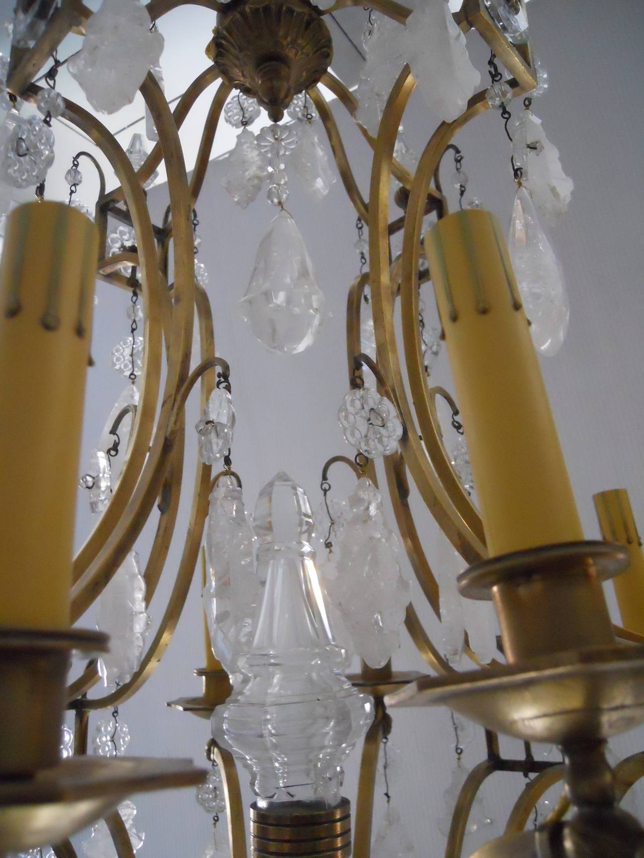 Beautiful French Rock Crystal Chandelier 3
