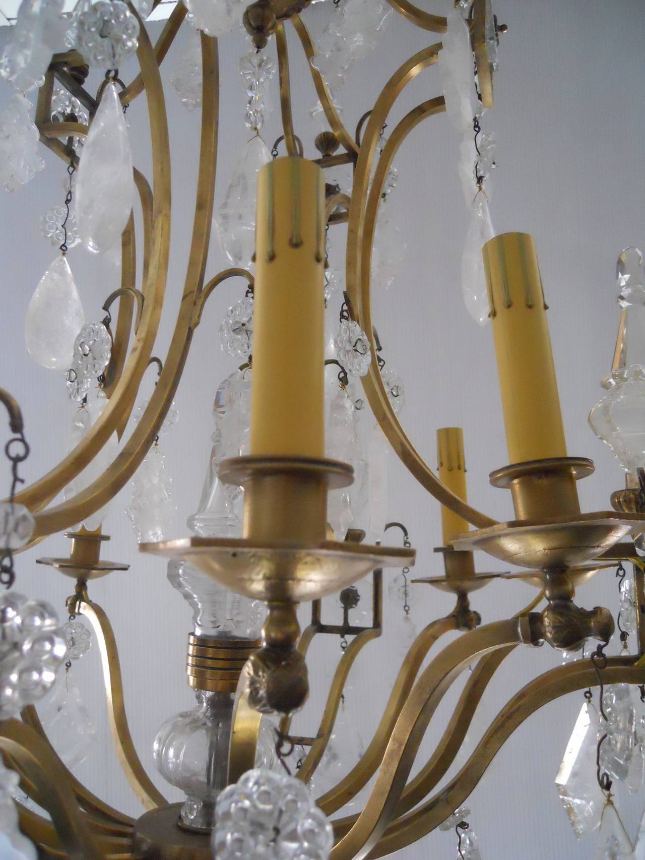 Beautiful French Rock Crystal Chandelier 5