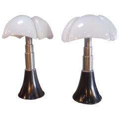 Superb Pair of Gae Aulenti Pipistrello Table Lamps