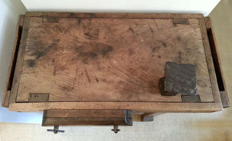 Small Oak Jeweler's Bench In Good Condition For Sale In New York, NY