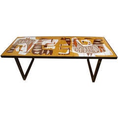 Animal Figure Tile Top Table