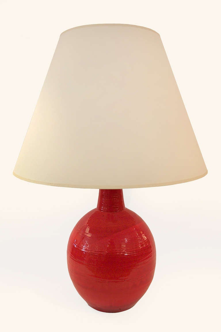 Reddish Orange Lamp
