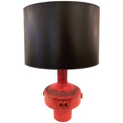 Red Banded with Circles Lamp