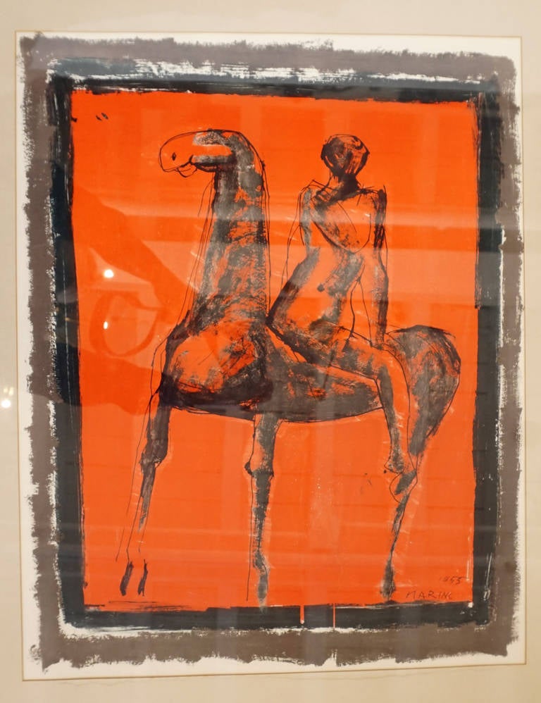 Marino Marini Framed Lithograph