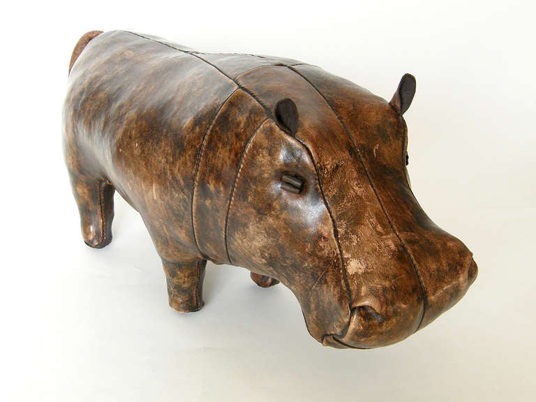 Dimitri Omersa Leather Hippopotamus In Good Condition In Chicago, IL