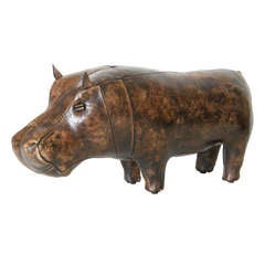 Vintage Dimitri Omersa Leather Hippopotamus