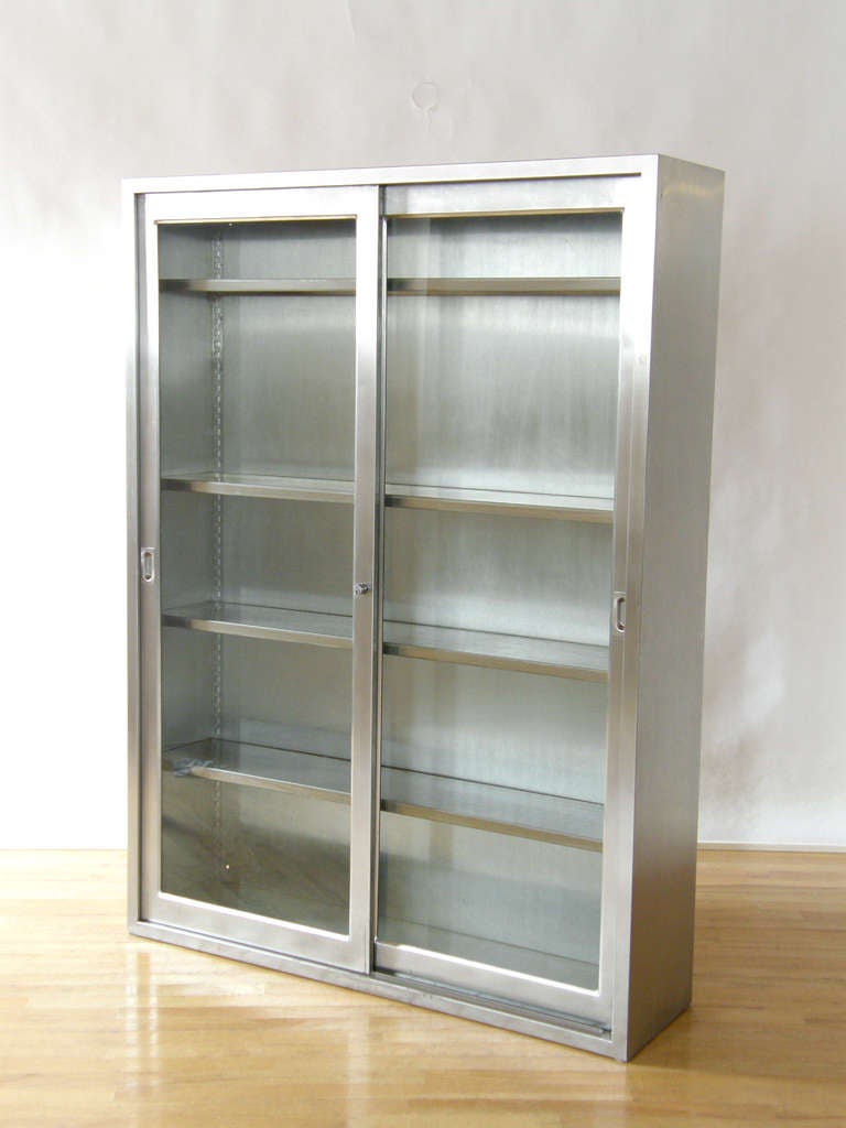 Steel Display Cabinet stainless steel display cabinet at 1stdibs Steel Display Cabinet stainless steel display cabinet at 1stdibs