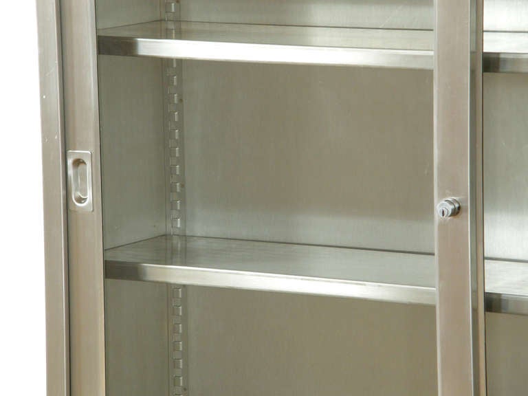 Late 20th Century Stainless Steel Display Cabinet