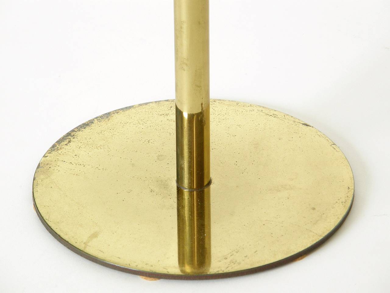 Brass and Carrara Glass Portable Side Table 1