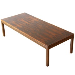 Scandinavian Modern Rosewood Coffee Table Attributed to Heggen of Norway