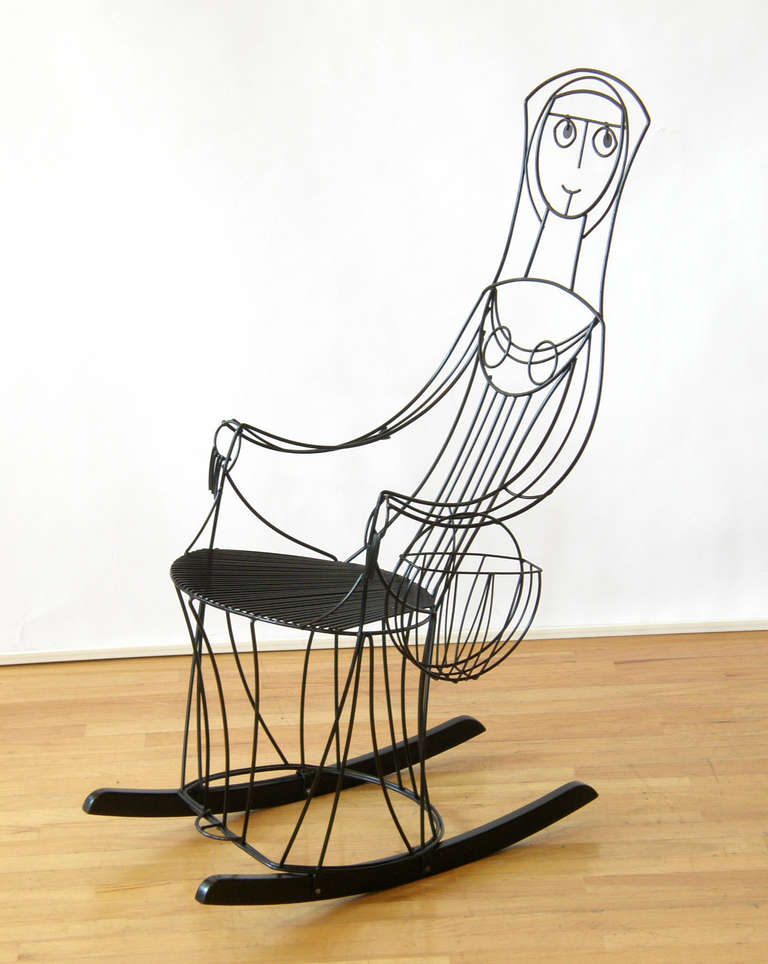 Mid-Century Modern John Risley Lady Rocking Chair