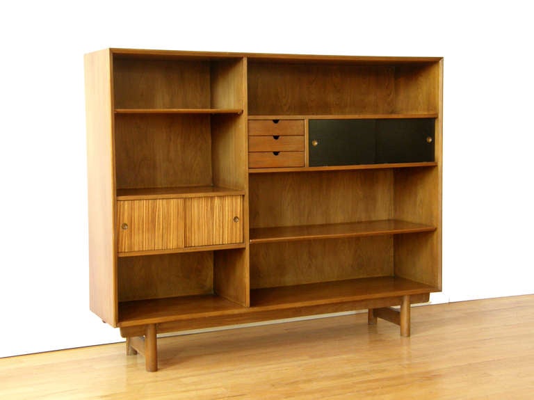 Mid-Century Modern Lawrence Peabody Bookcase Cabinet
