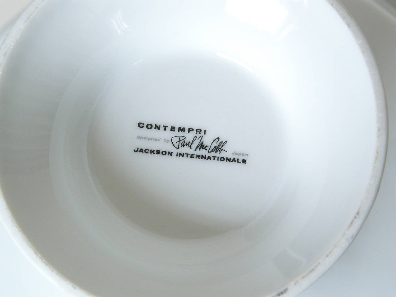 Glazed Paul McCobb Porcelain Compote or Candleholder