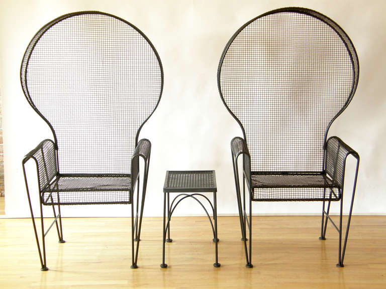 Woven Iron Wire Throne Chairs 1