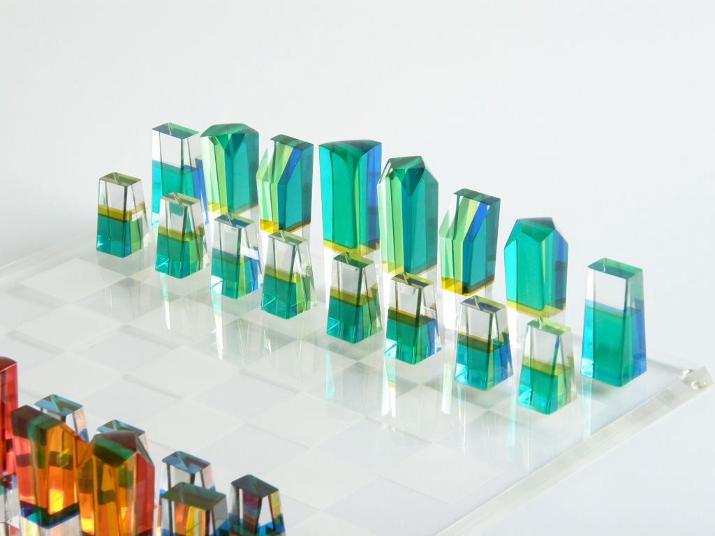 Late 20th Century Acrylic Chess Set