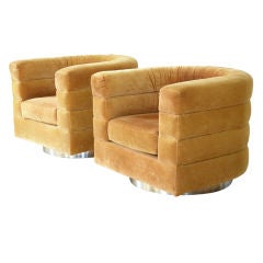 Vintage Interior Crafts Swivel Lounge Chairs
