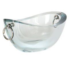 Glass Bowl with Sterling Mounts