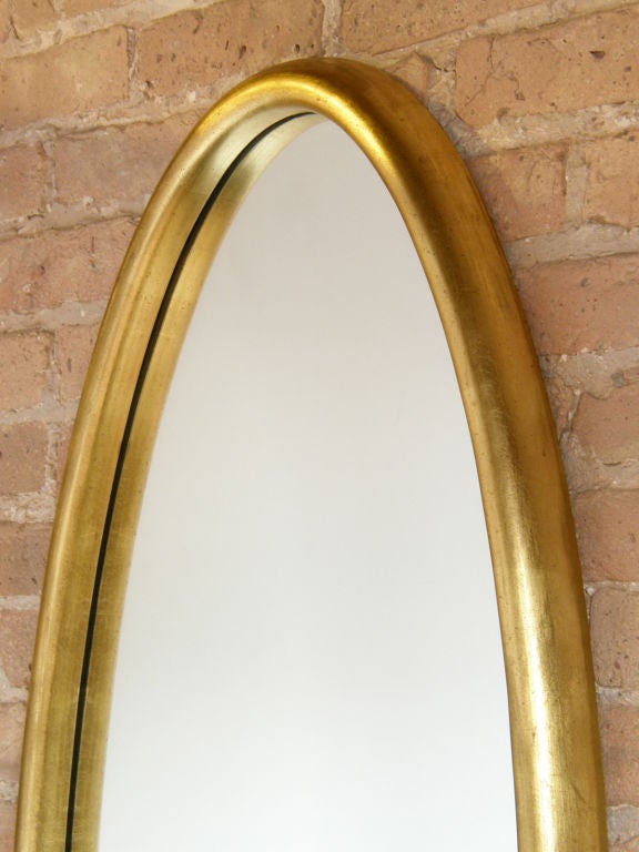 20th Century Gilt Oval Mirror