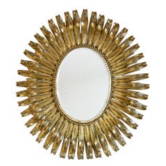Gilt Palm Frond Mirror