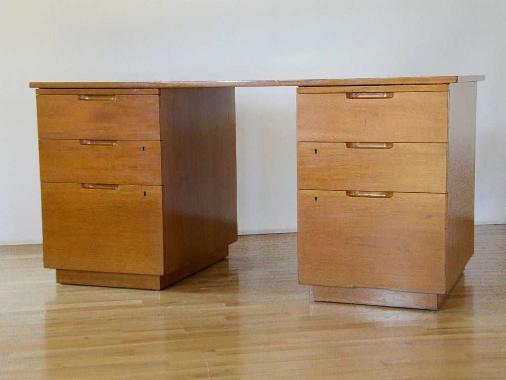 Alvar Aalto Mahogany Desk for Artek with Drawers and Pull Out Work Surfaces  For Sale at 1stDibs