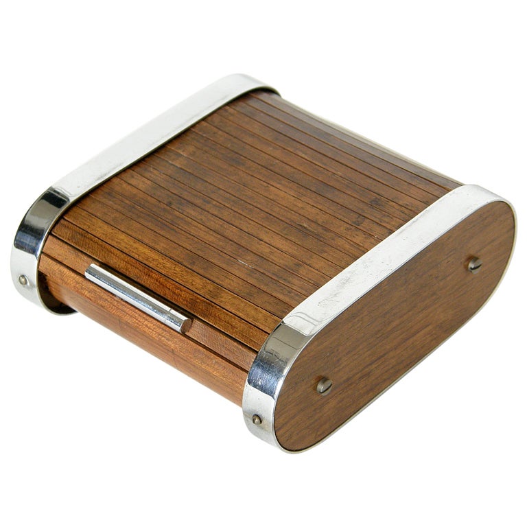 Carl Aubock Roll Top Cigarette Box