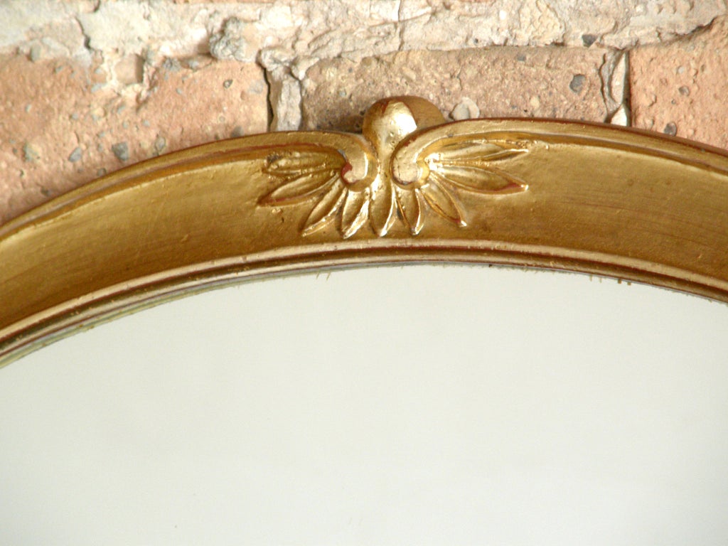 Italian Wall Mirror by Palladio Shaped Like a Hand Mirror In Good Condition In Chicago, IL
