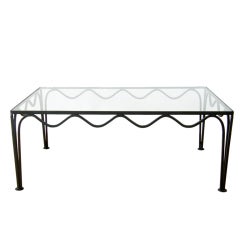 Iron and Glass Coffee Table