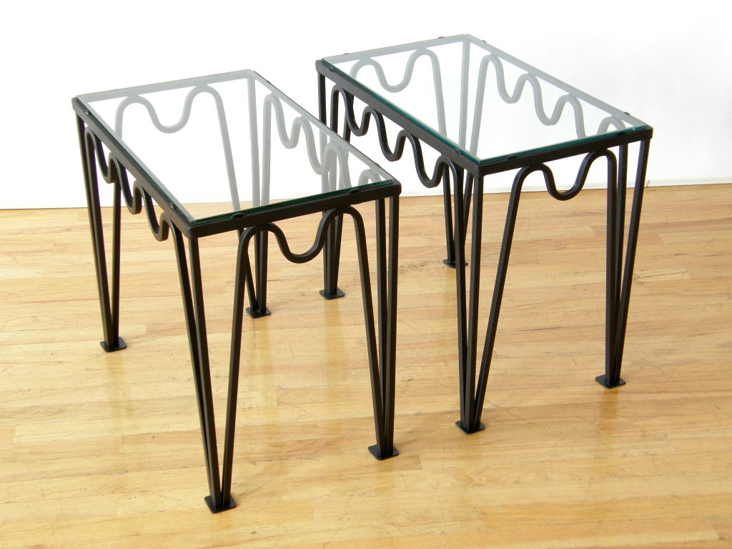 Iron and Glass End Tables 3