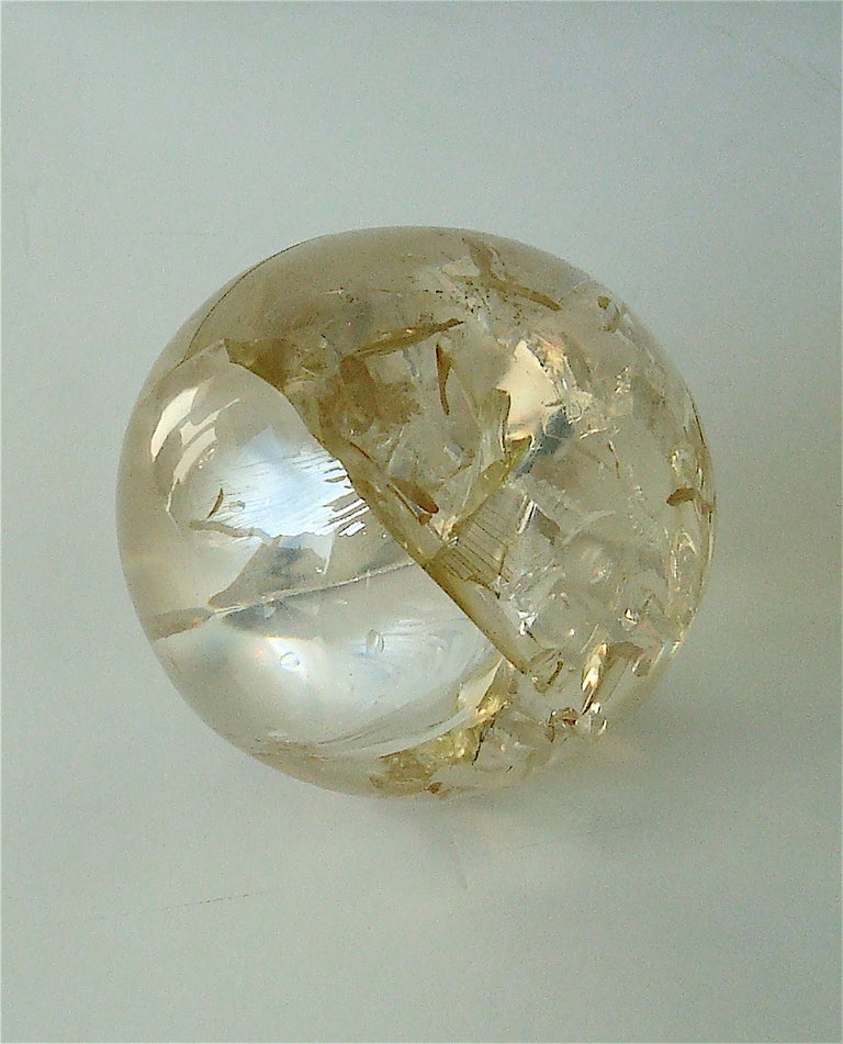 Mid-Century Modern Sculptural Fractal Resin Sphere by Pierre Giraudon