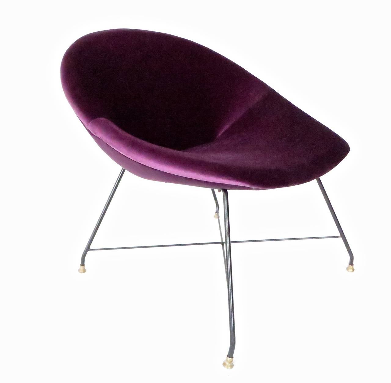 Mid-Century Modern Augusto Bozzi for Saporiti Italian Lounge Chairs