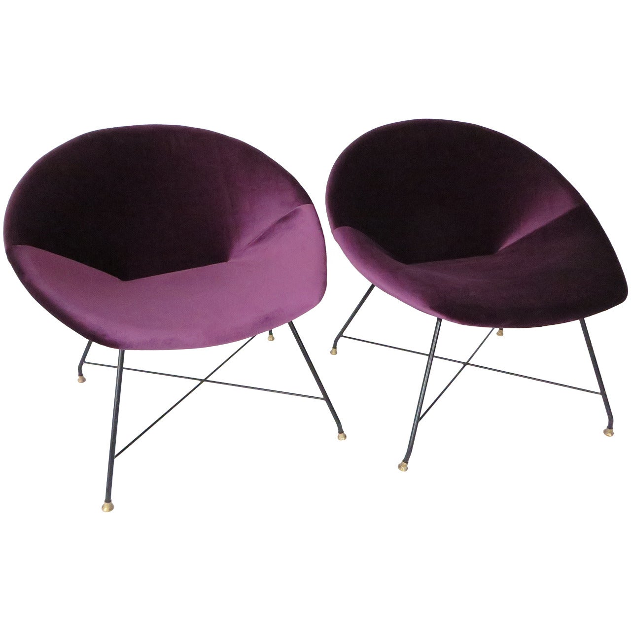Augusto Bozzi for Saporiti Italian Lounge Chairs