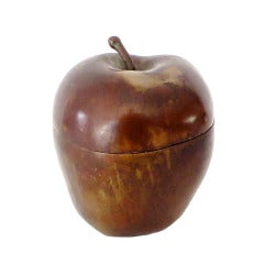 Miniature Bronze French Box in the form of an Apple