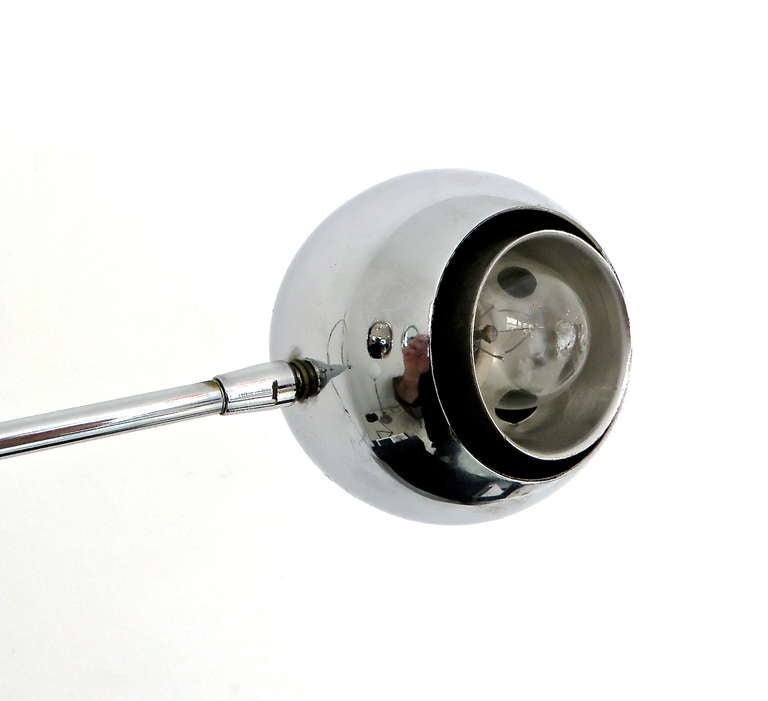 Steel Orbiter Wall LIght by Robert Sonneman