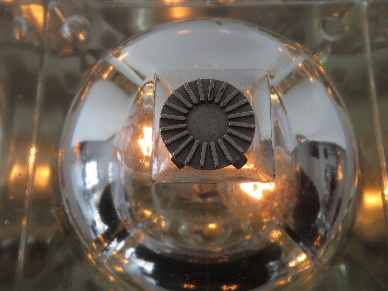 Glass Cubosfera, Italian Table Lamp by Alessandro Mendini by Fidenza Vetraria, Italy